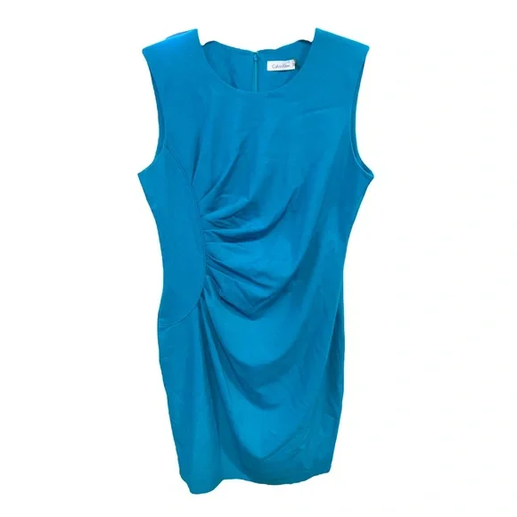 calvin klein women's ruched sheath dress Women's Sleeveless Side-Ruched Sheath Dress